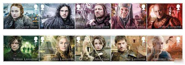 权力的游戏纪念邮票发行十款角色主题邮票亮相