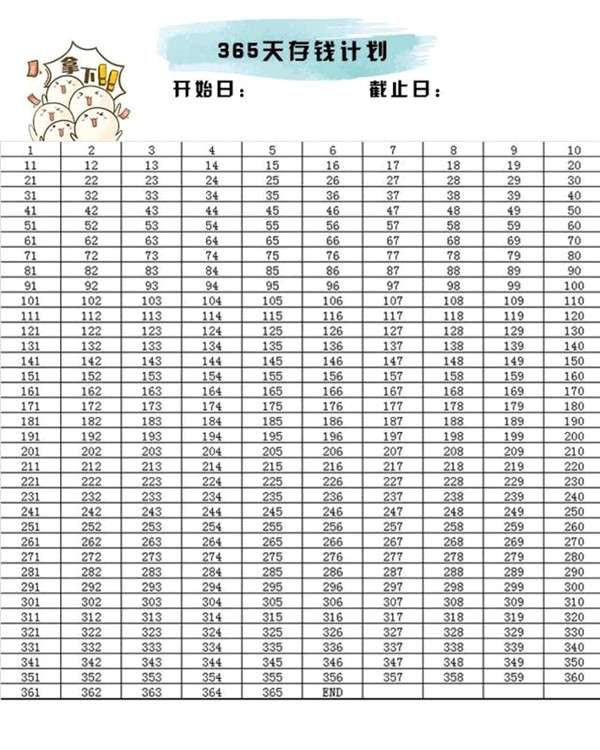 抖音365天存钱方法存钱表格了解一下啊