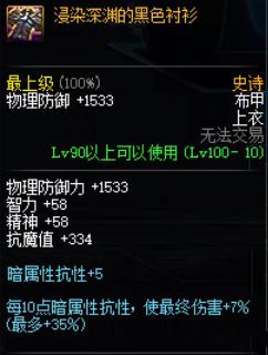 DNF100级史诗大幽魂四件套效果属性好吗？