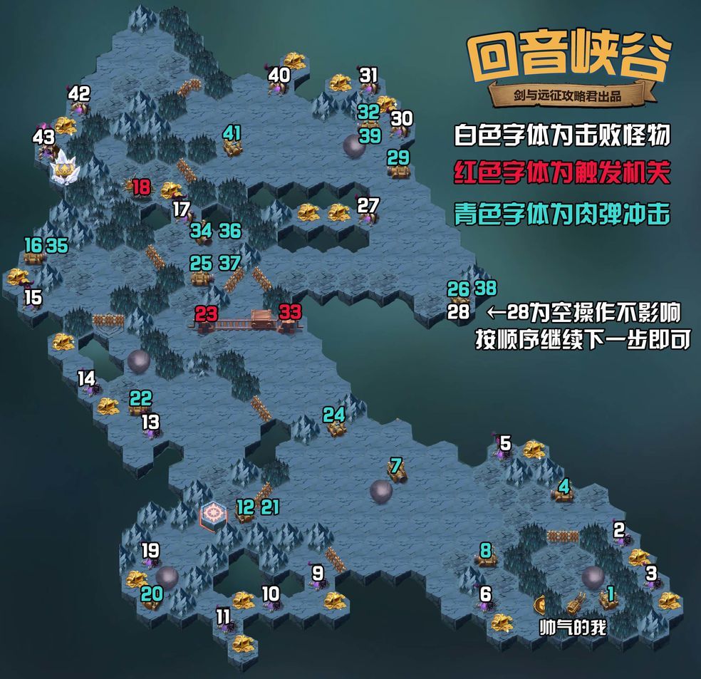 剑与远征回音峡谷隐藏宝箱在什么地方？