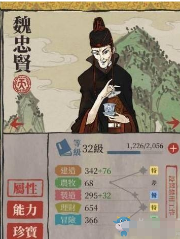 江南百景图魏忠贤人物天赋是什么？